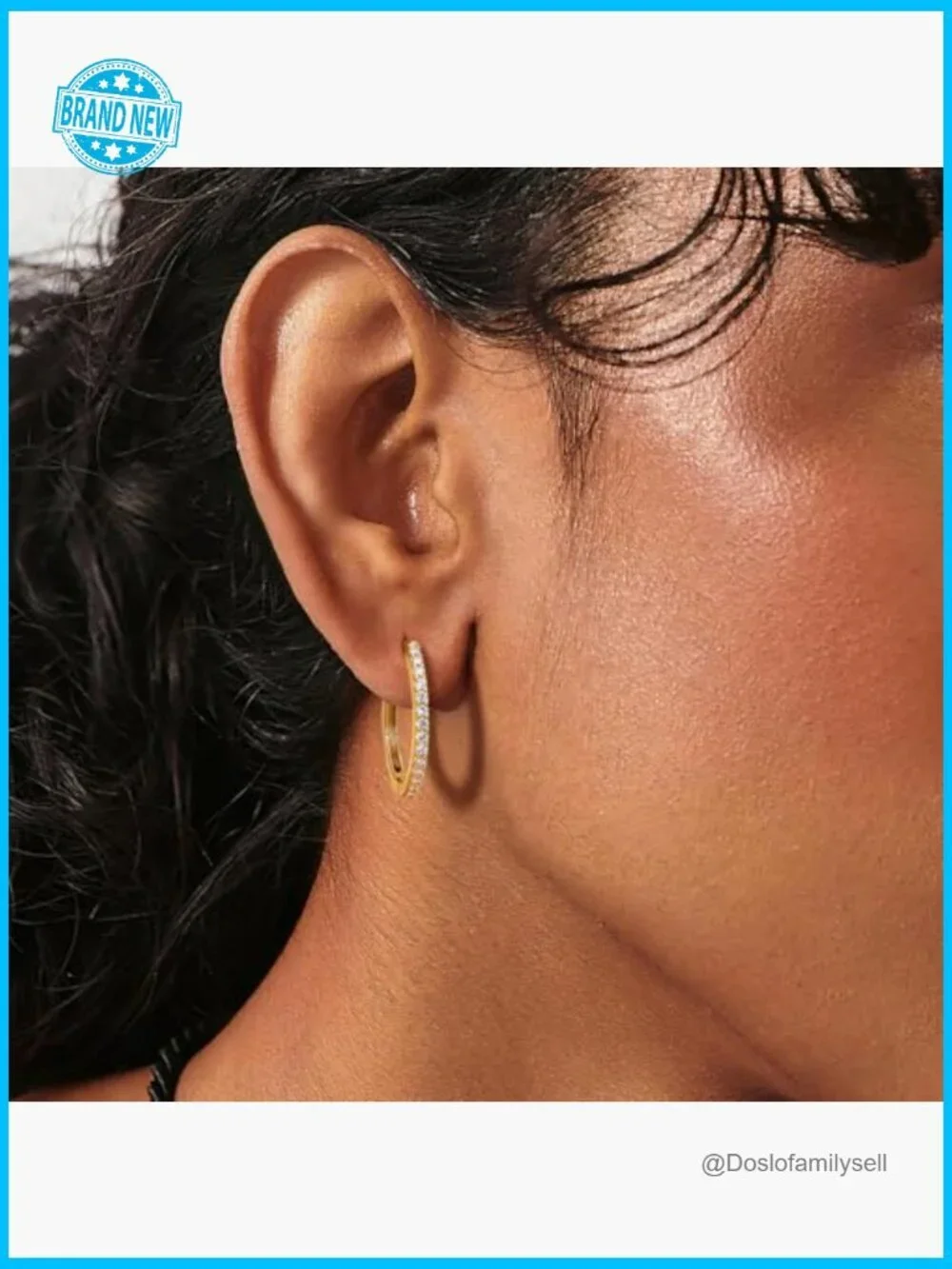 14K Gold Hoop Earrings with Cubic Zirconia Elegant Stackable Sizes 12-25mm